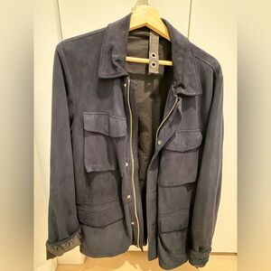 Suede Jacket - navy